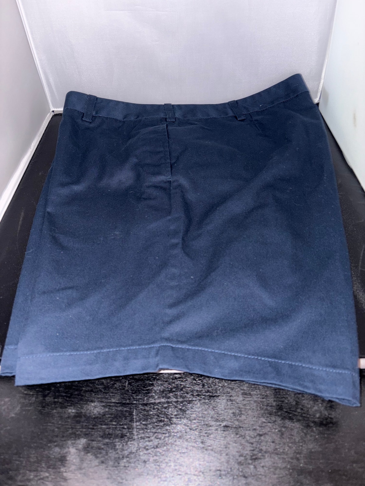 Lands’ End Women’s 16w Navy Chino Shorts Nwot Cotton Blend